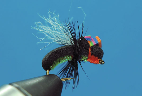 4 x BLACK FOAM ANT Dry Terrestrial Bug Trout Fly Fishing Flies Size 14 Hook 